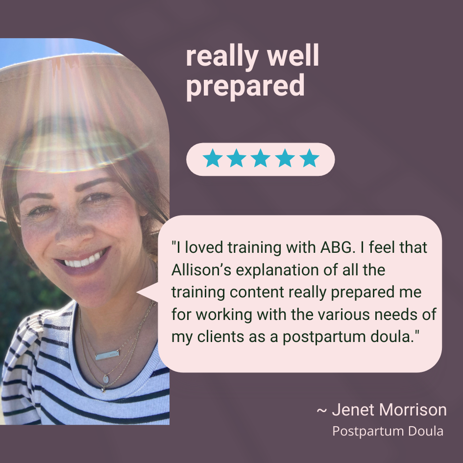 ABG Postpartum Doula Testimonial from Janet Morrison